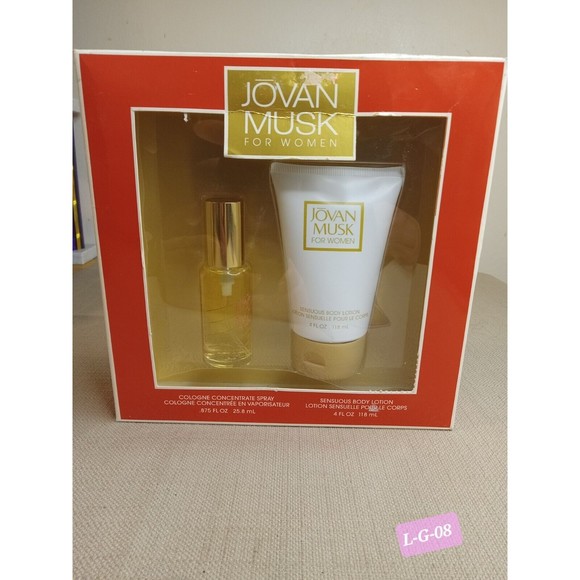 Jovan Musk For Women Gift Set, Cologne (.875 Fl Oz) & Body Lotion (4 Fl Oz)-8, - Picture 1 of 6